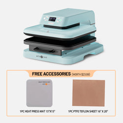 [Buy Machine Get Free Machine] HTVRONT Auto Heat Press Machine 15" x 15" + Tumbler Heat Press Machine + Hat Heat Press Machine + Loklik Cutting Machine