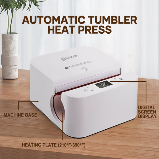 [Buy Bundle get Free Mini2 Machine] Auto Tumbler Heat Press Machine 230V+Super Valued Bundle(Sublimation Paper*150+Sublimation Glass 16oz*8+20rolls HTV vinyl-20colors+Sublimation HTV*5+Sticker Paper*20+Adhesive Vinyl*12+Tools≥￡164)