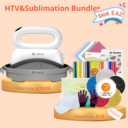 [Halloween Exclusive]Hat Heat Press Machine+HTV&Sublimation Bundle (Puff HTV*8+Baseball Cap Blank*1+Glitter HTV *5+Sublimation Paper*30+Sublimation HTV*5+PTFE Teflon Sheet*1+1Pair Gloves≥￡73)