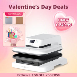 【Limited Time Deals】HTVRONT Auto Heat Press Machine 15" x 15"  230V - (2 Colors) & Materials Box For Free