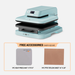 【Limited Time Deals】HTVRONT Auto Heat Press Machine 15" x 15"  230V - (2 Colors) & Materials Box For Free