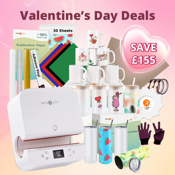 [Valentine's Day Deals] Auto Tumbler Heat Press Machine  +Super Valued Bundle(30pcs Sublimation Paper+6pack Sublimation Mugs Blank-11oz+4Pack Glass 16oz+4Pack Tumbler Blank- 20oz+Sticker Paper*30+HTV*5+Adhesive Rolls*3+PTFE Teflon&Heat Tape+Gloves≥￡129)