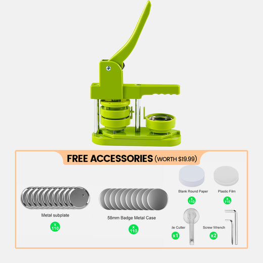 [Machine bundle]HTVRONT Auto Heat Press Machine+Button Maker Machine+Free 110pcs Button Supplies