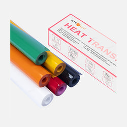 Heat Transfer Vinyl Bundle - 12"x5 Ft (6 Assorted Colors）