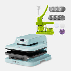 [Machine bundle]HTVRONT Auto Heat Press Machine+Button Maker Machine+Free 110pcs Button Supplies