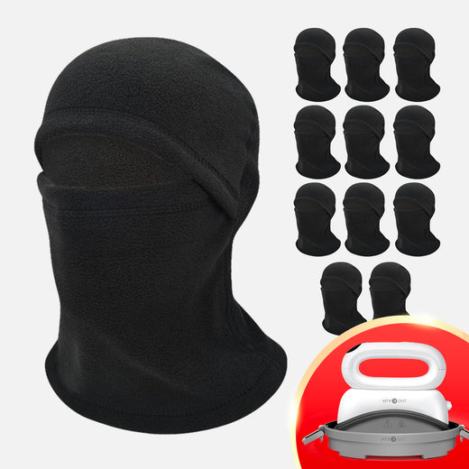 [Buy Hats get Free Hat Heat Press Machine]10 Pack Baseball Cap Blanks Bundle / 12 Pack Thermal Winter Ski Mask Blanks Bundle,For Heat Press HTV vinyl/PUFF/Sublimation and more