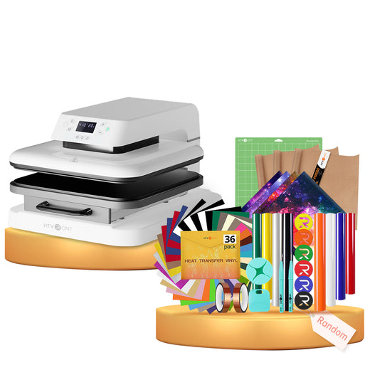 [HTV & Tools Bundle] HTVRONT Auto Heat Press Machine 15" x 15"  230V + HTV & Tools Bundle（≥￡106）