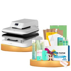 [Sublimation & Tools Bundle] HTVRONT Auto Heat Press Machine 15" x 15"  230V + Sublimation & Tools Bundle（≥￡85）