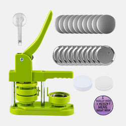 [Halloween Deal]Button Maker Machine 58mm with Free 110pcs Button Supplies - No Need to Install Pin Maker