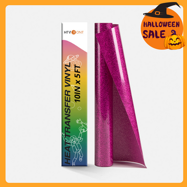 Glitter Heat Transfer Vinyl Roll - 10"x5 Ft (9 Colors)