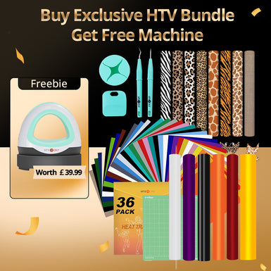 [Exclusive HTV Bundle] 44 Sheets & 6 Rolls HTV Vinyl & Basic Tools (54pcs）