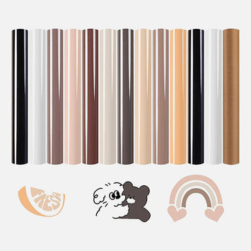 Skin Tone HTV Vinyl Heat Transfer Vinyl Bundle-13 Pack Brown HTV Sheets