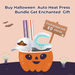 Free Enchanted Gift: 1 Portable Mini2 Heat Press & 1 Baseball Cap & 2 Rolls Special Vinyl