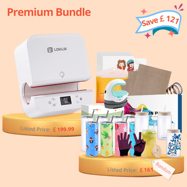 [Premium Bundle]Auto Tumbler Heat Press Machine 230V+Premium Bundle(Sublimation Paper*150 +Sublimation Tumbler 20oz*8 +Sublimation Glass 16oz*4 +Sublimation Mugs 11oz*12 Or Mini2 Heat Press Machine+Sticker Paper*15+Tools)