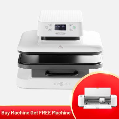 [Buy Machine Get Free Machine] HTVRONT Auto Heat Press Machine 15" x 15" + Loklik Cutting Machine