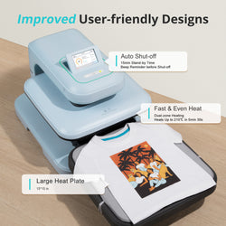 LOKLiK Auto2 Heat Press Machine - Smart 230V,Your Smartest Solution of Heat Transferring.For DTF,HTV,Sublimation,PUFF.For DIY T shirt,hat,jacket,pillow,ceramic,hoodie, and more