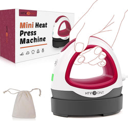 HTVRONT Mini Heat Press Machine  - (4 Colors) - Portable Heat Press for T-Shirt, Hat, Shoes, and Bag