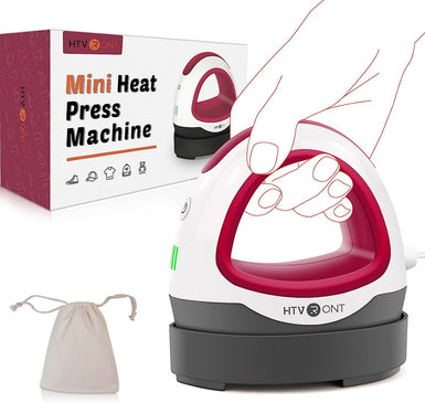 MINI Heat Press Machine +LuckyBag! (Random HTV Vinyls & Tools)