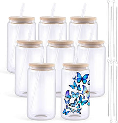 [St. Patrick's Day] 8 Pack Glass Sublimation Blank + Basic Sublimation &  Printable & Permanent Vinyl Bundle