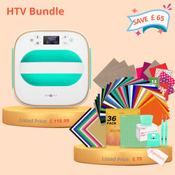 [HTV Bundle] T shirt Heat Press Machine - 10"X10"&Great Value Box (≥50sheets HTV + Cutting mat + Random Tools ≥￡60)