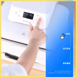 [All-in Bundle] HTVRONT Auto Heat Press Machine 15" x 15"  220V + 20 rolls HTV 12"x3ft + 150 sheets Sublimation Paper 8.5"x11" + Mini Heat Press Machine + Multi Materials Bundle