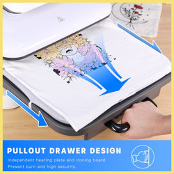 [All-in Bundle] HTVRONT Auto Heat Press Machine 15" x 15"  220V + 20 rolls HTV 12"x3ft + 150 sheets Sublimation Paper 8.5"x11" + Mini Heat Press Machine + Multi Materials Bundle