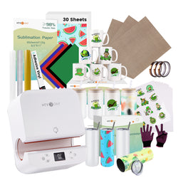 [St. Patrick's Day Deals] Auto Tumbler Heat Press Machine  +Super Valued Bundle(30pcs Sublimation Paper+6pack Sublimation Mugs Blank-11oz+4Pack Glass 16oz+4Pack Tumbler Blank- 20oz+Sticker Paper*30+HTV*5+Adhesive Rolls*3+PTFE Teflon&Heat Tape+Gloves≥￡129)