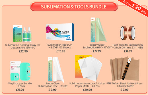 [Sublimation & Tools Bundle] HTVRONT Auto Heat Press Machine 15" x 15"  230V + Sublimation & Tools Bundle（≥￡85）