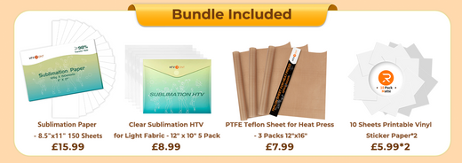 [Sublimation bundle]T shirt Heat Press Machine - 10"X10"&Great Value Box(150pcs Sublimation Paper + Sublimation Materials +  Random Tools ≥￡45)