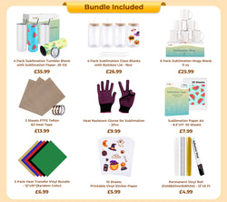 [Halloween Limited Offer] Auto Tumbler Heat Press Machine  +Super Valued Bundle(30pcs Sublimation Paper+6pack Sublimation Mugs Blank-11oz+4Pack Glass 16oz+4Pack Tumbler Blank- 20oz+Sticker Paper*30+HTV*5+Adhesive Rolls*3+PTFE Teflon&Heat Tape+Gloves≥￡129)