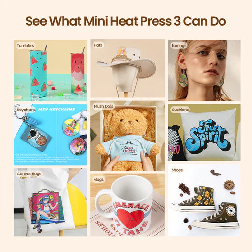 [Valentine's Day Deal] Manual Heat Press Machine 15" x 15" 110V + Mini3 Heat Press + T Shirt Heat Press Kit (Include Vinyl&Sublimation Bundle, Tools&Heat Press Mat)