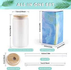 [St. Patrick's Day] 8 Pack Glass Sublimation Blank + Basic Sublimation &  Printable & Permanent Vinyl Bundle