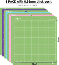 Cutting Mat Bundle - 12"x12" 8 Pack (4 Assorted Colors)