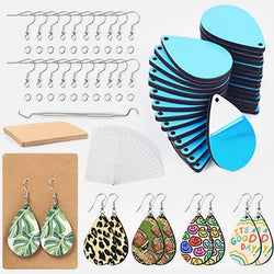 30Pcs Sublimation Earring Blanks & 31 Sheets Adhesive Vinyl & 25 Sheets Printable Vinyl Bundle