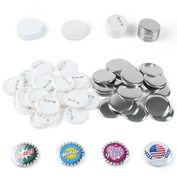 400 Pcs Plastic Blank Button Supplies 58mm/2.25 inch