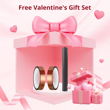 Free Valentine's Gift Set：1 Roll 5ft HTV & 2 Rolls Heat Tape