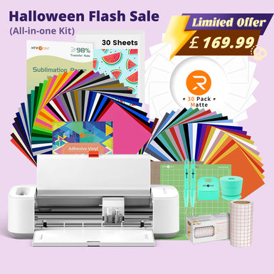 [Halloween Sale] Loklik Crafter™ Cutting Machine & All-in-one Bundle (Adhesive Vinyl, Transfer Tape, Printable Sticker Paper,  HTV,  Sublimation Paper, Weeding Tools)