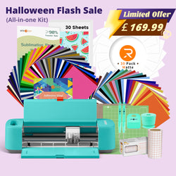 [Halloween Sale] Loklik Crafter™ Cutting Machine & All-in-one Bundle (Adhesive Vinyl, Transfer Tape, Printable Sticker Paper,  HTV,  Sublimation Paper, Weeding Tools)