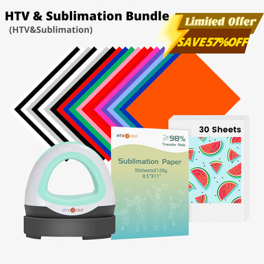 [Black Friday Exclusive] HTVRONT Mini Heat Press Machine + HTV & Sublimation Bundle