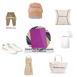 Glitter Heat Transfer Vinyl Bundle - 12"x10" 5 Pack（5 Assorted Colors）