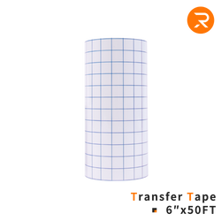 Clear Vinyl Transfer Tape Roll - 6"x50 Ft Blue