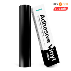 Permanent Adhesive Vinyl Roll - 12"x30 Ft  matte black