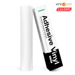 Permanent Adhesive Vinyl Roll - 12"x30 Ft Glossy White