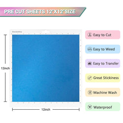 Chameleon Heat Transfer Vinyl Bundle - 12"x12" 12 Pack (6 Assorted Colors)