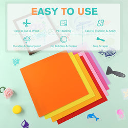 Adhesive Vinyl Bundle - 12"x12" 80 pack (45 Assorted colors)