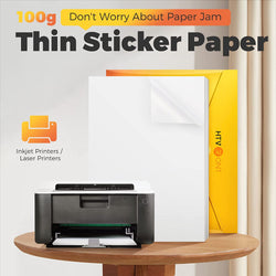 Matte Printable Vinyl Sticker Paper 100 Sheets Waterproof  - 8.5"X 11"