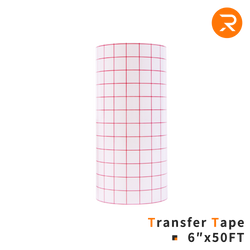 Clear Vinyl Transfer Tape Roll - 6"x50 Ft Red