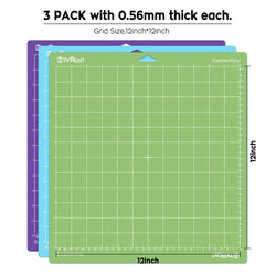 Cutting Mat Bundle - 12"x12" 3 Pack (3 Assorted Colors)