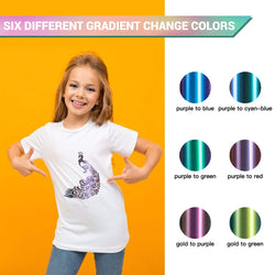 Chameleon Heat Transfer Vinyl Bundle - 12"x12" 12 Pack (6 Assorted Colors)