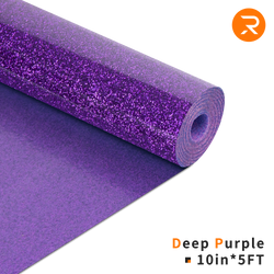 Glitter Heat Transfer Vinyl Roll - 10"x5 Ft Deep purple 